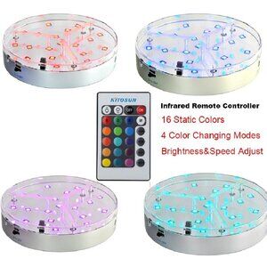 LED Light Base Multi-Color Effects Mood Lighting Centerpiece Room Decor NEW